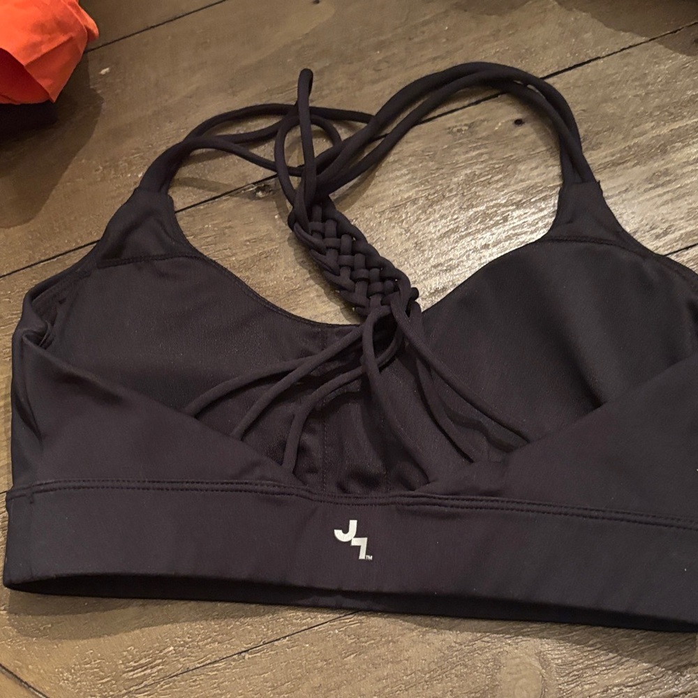 JoyLab Black Braided Sports Bra